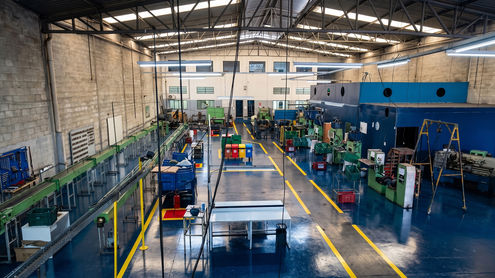 Linha de produção industrial da ENTEBOR